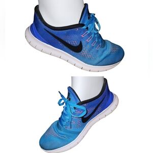 Nike Women's Free RN Heritage Cyan Blue Running Shoes Size 8